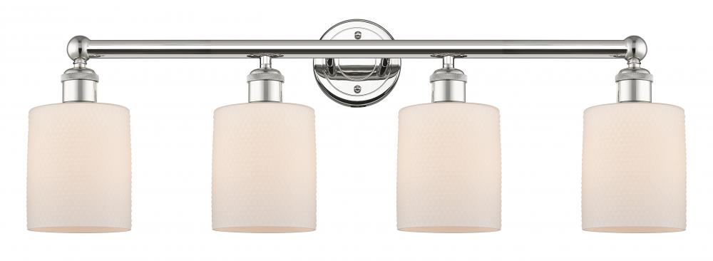 Cobbleskill - 4 Light - 32 inch - Polished Nickel - Bath Vanity Light