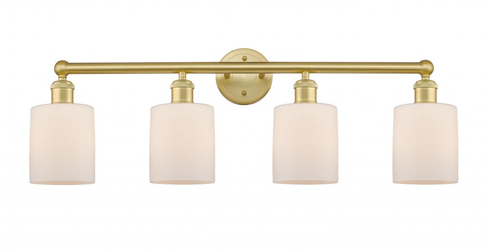 Cobbleskill - 4 Light - 32 inch - Satin Gold - Bath Vanity Light