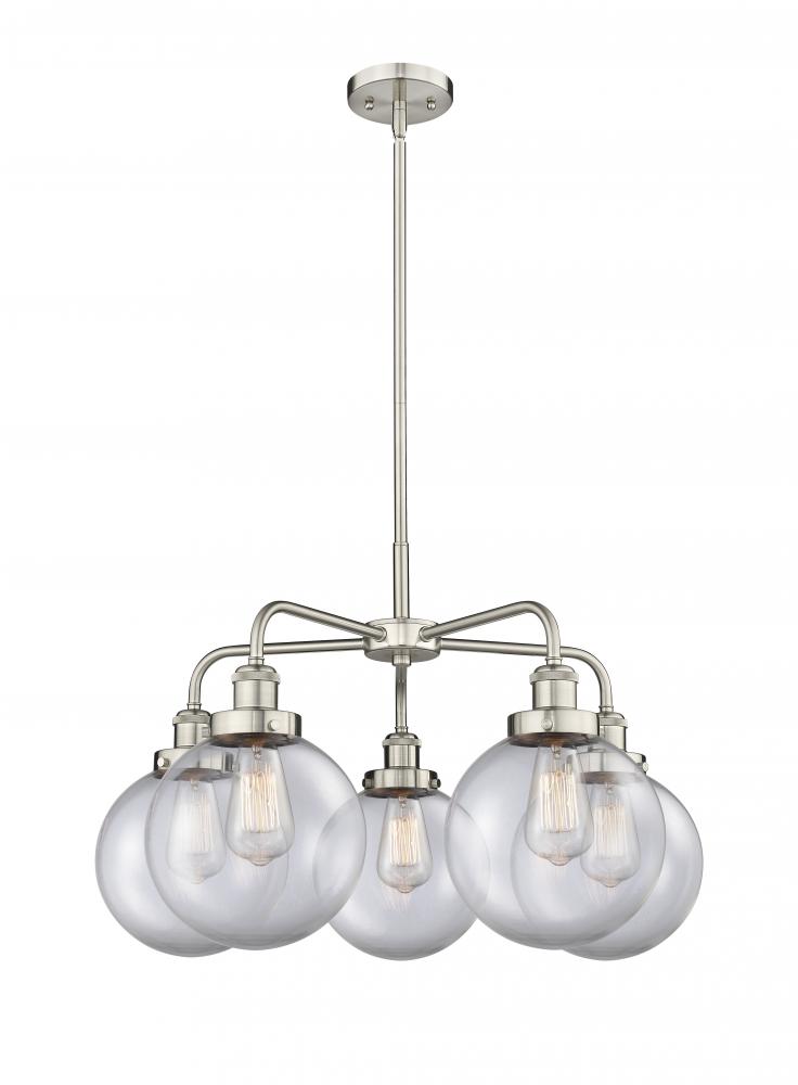 Whitney - 5 Light - 27 inch - Satin Nickel - Chandelier