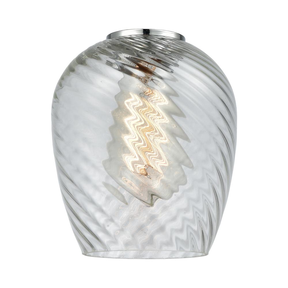 Salina Clear Spiral Fluted Glass