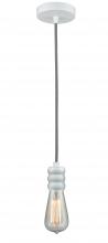 Innovations Lighting 100W-10BW-5W - Gatsby - 1 Light - 2 inch - White - Cord hung - Mini Pendant