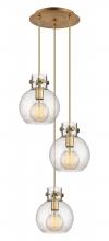 Innovations Lighting 113-410-1PS-BB-G410-8SDY - Newton Sphere - 3 Light - 16 inch - Brushed Brass - Cord hung - Multi Pendant