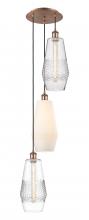 Innovations Lighting 113B-3P-AC-G680-MU - Windham - 3 Light - 14 inch - Antique Copper - Cord hung - Multi Pendant