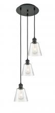 Innovations Lighting 113B-3P-BK-G454 - Caton - 3 Light - 12 inch - Matte Black - Cord Hung - Multi Pendant