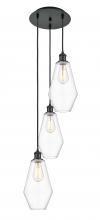 Innovations Lighting 113B-3P-BK-G652-7 - Cindyrella - 3 Light - 14 inch - Matte Black - Cord Hung - Multi Pendant