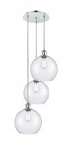 Innovations Lighting 113B-3P-PC-G124-10 - Athens - 3 Light - 17 inch - Polished Chrome - Cord Hung - Multi Pendant