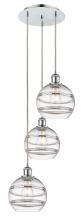 Innovations Lighting 113B-3P-PC-G556-8CL - Rochester - 3 Light - 15 inch - Polished Chrome - Cord hung - Multi Pendant