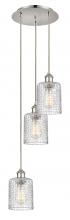 Innovations Lighting 113B-3P-PN-G112C-5CL - Cobbleskill - 3 Light - 12 inch - Polished Nickel - Cord Hung - Multi Pendant