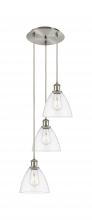 Innovations Lighting 113B-3P-SN-GBD-752 - Bristol - 3 Light - 14 inch - Brushed Satin Nickel - Cord Hung - Multi Pendant