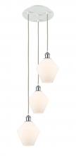 Innovations Lighting 113B-3P-WPC-G651-8 - Cindyrella - 3 Light - 15 inch - White Polished Chrome - Cord Hung - Multi Pendant