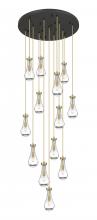 Innovations Lighting 132BK-451-1P-BB-G451-5CL-20 - Owego - 13 Light - 32 inch - Brushed Brass - Multi Pendant