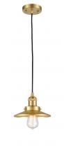 Innovations Lighting 201C-SG-M4 - Railroad - 1 Light - 8 inch - Satin Gold - Cord hung - Mini Pendant