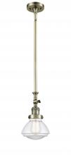 Innovations Lighting 206-AB-G322 - Olean - 1 Light - 7 inch - Antique Brass - Stem Hung - Mini Pendant