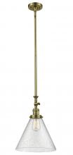 Innovations Lighting 206-AB-G44-L - Cone - 1 Light - 12 inch - Antique Brass - Stem Hung - Mini Pendant