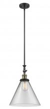 Innovations Lighting 206-BAB-G42-L - Cone - 1 Light - 12 inch - Black Antique Brass - Stem Hung - Mini Pendant