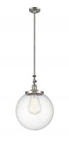 Innovations Lighting 206-SN-G204-14 - Beacon - 1 Light - 12 inch - Brushed Satin Nickel - Stem Hung - Mini Pendant