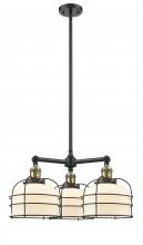 Innovations Lighting 207-BAB-G71-CE - Bell Cage - 3 Light - 24 inch - Black Antique Brass - Stem Hung - Chandelier