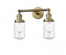 Innovations Lighting 208-BB-G312 - Dover - 2 Light - 14 inch - Brushed Brass - Bath Vanity Light