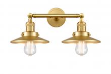 Innovations Lighting 208-SG-M4 - Railroad - 2 Light - 18 inch - Satin Gold - Bath Vanity Light