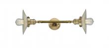 Innovations Lighting 208L-BB-G2 - Halophane - 2 Light - 9 inch - Brushed Brass - Bath Vanity Light