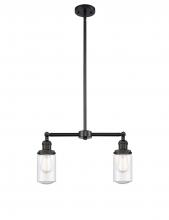 Innovations Lighting 209-BK-G314 - Dover - 2 Light - 21 inch - Matte Black - Stem Hung - Island Light