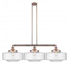 Innovations Lighting 213-AC-G694-16 - Bridgeton - 3 Light - 50 inch - Antique Copper - Stem Hung - Island Light