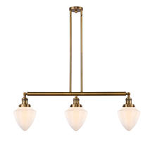 Innovations Lighting 213-BB-G661-7 - Bullet - 3 Light - 38 inch - Brushed Brass - Stem Hung - Island Light