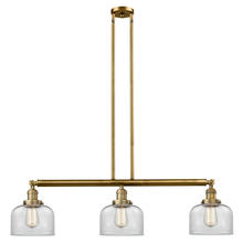 Innovations Lighting 213-BB-G72 - Bell - 3 Light - 41 inch - Brushed Brass - Stem Hung - Island Light