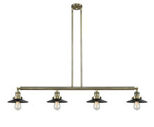 Innovations Lighting 214-AB-M6 - Railroad - 4 Light - 53 inch - Antique Brass - Stem Hung - Island Light