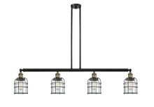 Innovations Lighting 214-BAB-G52-CE - Bell Cage - 4 Light - 50 inch - Black Antique Brass - Stem Hung - Island Light