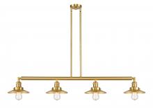 Innovations Lighting 214-SG-M4 - Railroad - 4 Light - 53 inch - Satin Gold - Stem Hung - Island Light