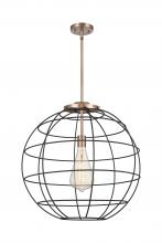 Innovations Lighting 221-1S-AC-CE-22-BK - Lake Placid - 1 Light - 22 inch - Antique Copper - Pendant