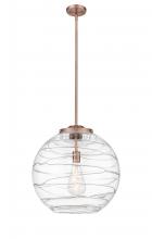 Innovations Lighting 221-1S-AC-G1213-18 - Athens Deco Swirl - 1 Light - 18 inch - Antique Copper - Stem Hung - Pendant