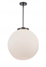 Innovations Lighting 221-1S-BK-G201-18 - Beacon - 1 Light - 18 inch - Matte Black - Stem Hung - Pendant