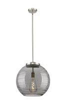 Innovations Lighting 221-1S-SN-G1213-16SM - Athens Deco Swirl - 1 Light - 16 inch - Brushed Satin Nickel - Cord hung - Pendant