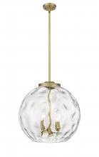 Innovations Lighting 221-3S-BB-G1215-16-LED - Athens Water Glass - 3 Light - 16 inch - Brushed Brass - Cord hung - Pendant