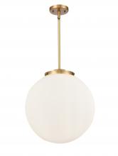 Innovations Lighting 221-3S-BB-G201-16-LED - Beacon - 3 Light - 16 inch - Brushed Brass - Cord hung - Pendant