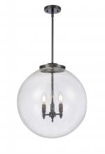 Innovations Lighting 221-3S-BK-G204-18 - Beacon - 3 Light - 18 inch - Matte Black - Cord hung - Pendant