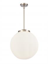 Innovations Lighting 221-3S-SN-G201-16-LED - Beacon - 3 Light - 16 inch - Brushed Satin Nickel - Cord hung - Pendant