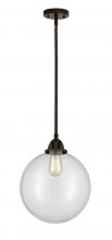 Innovations Lighting 288-1S-OB-G202-12 - Beacon - 1 Light - 12 inch - Oil Rubbed Bronze - Cord hung - Mini Pendant