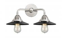 Innovations Lighting 288-2W-PC-M6-BK - Railroad - 2 Light - 16 inch - Polished Chrome - Bath Vanity Light