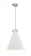 Innovations Lighting 410-1PL-SN-M411-14W - Newton Cone - 1 Light - 14 inch - Satin Nickel - Cord hung - Pendant