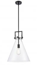 Innovations Lighting 411-1SL-BK-G411-14CL - Newton Cone - 1 Light - 14 inch - Matte Black - Pendant