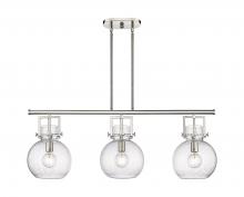 Innovations Lighting 411-3I-PN-G410-10SDY - Newton Sphere - 3 Light - 42 inch - Polished Nickel - Island Light