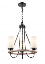 Innovations Lighting 442-3CR-BK-W-LED - Paladin - 3 Light - 19 inch - Matte Black - Chain Hung - Mini Chandelier