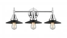 Innovations Lighting 447-3W-PC-M6-BK - Railroad - 3 Light - 26 inch - Polished Chrome - Bath Vanity Light