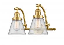 Innovations Lighting 515-2W-SG-G62 - Cone - 2 Light - 18 inch - Satin Gold - Bath Vanity Light