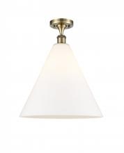 Innovations Lighting 516-1C-AB-GBC-161 - Berkshire - 1 Light - 16 inch - Antique Brass - Semi-Flush Mount