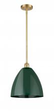 Innovations Lighting 516-1S-SG-MBD-12-GR - Plymouth - 1 Light - 12 inch - Satin Gold - Pendant