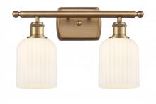 Innovations Lighting 516-2W-BB-G559-5GWH - Bridal Veil - 2 Light - 15 inch - Brushed Brass - Bath Vanity Light